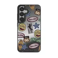Open Late - Samsung Galaxy S25 Case, Elite Mirror Dark (Magnetic) / Gunmetal