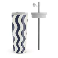 Out of Line - Travel Mug, 700 ml / Flap & Straw Set