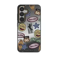 Open Late - Samsung Galaxy S25 Case, Elite Mirror Dark (Magnetic) / Gold