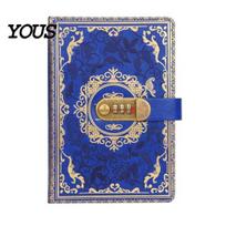 Durable A5 Diary Password Journal Notebook with Lock, 3 Digit Combination Code Smooth Writing for Privacy, Thick Paper Office School, Creative raudona
