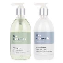 Kimirica Five Elements Shampoo and Conditioner Hair Care Duo with Goodness of Green apple and Aloe, 100% Vegan, Paraben and SLS Free (300ml | 300ml)