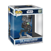 Funko POP! Rides DLX: The Mandalorian with Grogu in Imperial Remnant AT-RT
