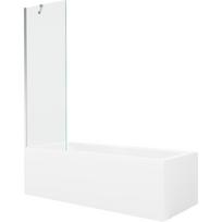 Mexen Cubik stačiakampė vonia 170 x 70 cm su apdaila ir 1-daliniu 60 cm ekranu, skaidri, chromuota - 550317070X9506000001