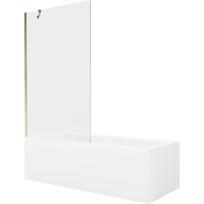 Mexen Cubik stačiakampė vonia 170 x 70 cm su apdaila ir vieno skydo ekranu 100 cm, permatoma, auksinė - 550317070X9510000050