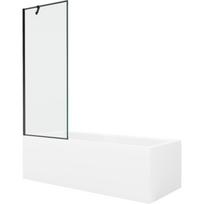 Mexen Cubik stačiakampė vonia 170 x 70 cm su apdaila ir 1-durų ekranas 70 cm, juodas raštas - 550317070X9507007070