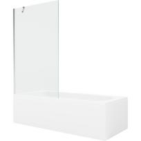 Mexen Vega stačiakampė vonia 150 x 70 cm su apdaila ir 1-sparnių pertvara 100 cm, permatoma, chromuota - 550115070X9510000001