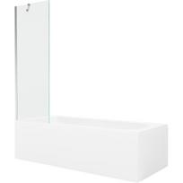 Mexen Vega stačiakampė vonia 170 x 70 cm su apdaila ir 1-durų ekranu 60 cm, permatoma, chromuota - 550117070X9506000001