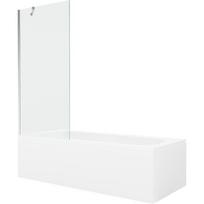 Mexen Vega stačiakampė vonia 170 x 70 cm su apdaila ir 1 sparno 80 cm širma, permatoma, chromas - 550117070X9508000001