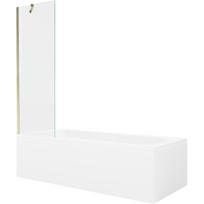 Mexen Vega stačiakampė vonia 170 x 70 cm su apdaila ir vienos dalies 60 cm ekranu, skaidri, auksinė - 550117070X9506000050