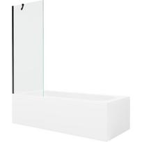 Mexen Vega stačiakampė vonia 170 x 70 cm su apdaila ir vienos dalies 70 cm plėvele, permatoma, juoda - 550117070X9507000070