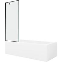 Mexen Vega stačiakampė vonia 170 x 70 cm su apdaila ir vienos durų ekranu 70 cm, juodas raštas - 550117070X9507007070