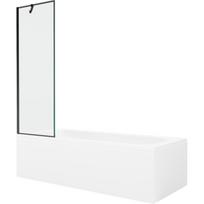 Mexen Vega stačiakampė vonia 170 x 70 cm su apdaila ir vieno sparno širma 60 cm, juodas raštas - 550117070X9506007070