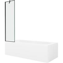Mexen Vega stačiakampė vonia 180 x 80 cm su apdaila ir vienos dalies ekranu 50 cm, juodu raštu - 550118080X9505007070