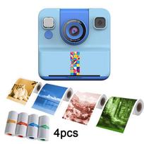 Digital Children Camera For Photography Mini Printer Portable Thermal Instant Print Photo Kids Camera 2.4inch HD Video Toy Gifts mėlyna