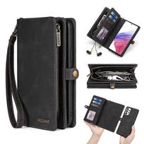 For Samsung Galaxy A23 5G (Global Version)/A23 4G Detachable Magnetic Cover Zipper Wallet Phone Case Style D įvairiaspalvis