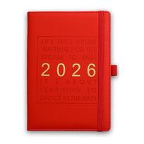 Wear-resistant 2026 Schedule Planner Notepad 12 Months To-do List Notebook  School raudona