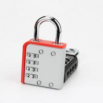 Combination Lock with Password and Anti-Pick Mechanism Waterproof Polished Finish for Enhanced Security (Red,Zinc Alloy) raudona
