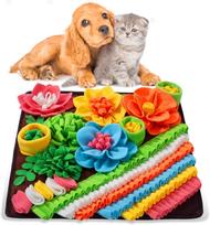Pet Slow Feeding Puzzle Mat, Dog Snuffle Mat, Cat Feeding Blanket, Scent Training Pad Toy, Direct Supply (Yellow,Spherical object 14cm) geltona