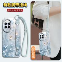 Silicone Phone Case With Adjustable Wrist Strap Nova 14 13 Pro 12 Ultra 11 10 - Butterfly Print Full Coverage Huawei Nova 14 Ultra