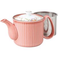 Hasami ware lightweight teapot floral red super stainless steel tea 470ml made in item number 12738 (large), pattern, (with strainer), approx. raudona