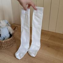 Autumn Winter Knee-length Socks Ladies Slim Slong Socks Warm Knitted Boot Socks Leg Warmers Japan JK Cotton Thigh High Bottoms 35-39 balta