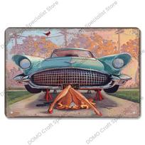 Senovinės Automobilių Plakato Metalo Skardinės Ženklai Seksualios Merginos Klasikinis Automobilis Retro Metalo Plokštė Sienų Dekoras Garažo Klubas Pub Vyriška Urvas 20x30cm（7.8x11.8inch）