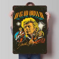 David Bowie Retro Portrait Metal Poster Customized Wall Art Retro Vintage Tinplate Signs for Man Cave Home Decor Items House 20x30cm（7.8x11.8inch）