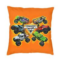Monster Jam Grave Digger Monster Truck Square Pillowcover Decoration Cushions Throw Pillow For Car Double-Sided Printing Peach skin 18*18(CM)-1Pcs