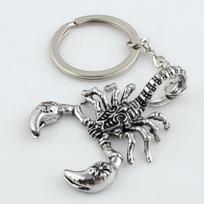 Film Creative Antique Silver Scorpion King Key Chain Accessories Car Key Buckle Animal Key Ring Key gray