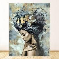 Spaudiniai Sienos Menas Drobė Tapyba Šiaurės šalių paveikslas Namų apdaila svetainei Dekoratyviniai Šiuolaikiniai marmuriniai mergaičių plakatai ir 21cm×30cm NoFrame