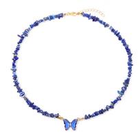 Bohemian Natural Stone Bead Choker Necklace Handmade Irregular Ladies Gemstones Beaded Jewelry Collar Party Friend Gift Femme