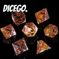 Pointed Steam Gear Resin Baldur's Gate Dice Set Dungeons & Dragons Board Game DND Running Group Cthulhu