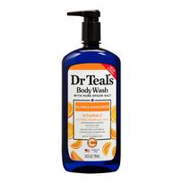 Dr Teal's Body Wash with Pure Epsom Salt, Glow & Radiance | Shower Gel with Vitamin C & Citrus Essential Oils 710ml