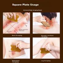 Gua Sha Board, Muscle Scraping Stick, Facial Massage And Lifting Tool, Full Body Set of 3 Pieces, 7-8mm