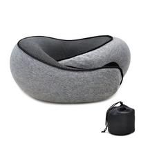 Comfortably Travel Neck Pillow Memory Foam U-shaped Pillow Portable Adjustable Soft Neck Support Noon Break Sleep Pillows Type2 pilka