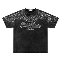 American high street letter printing crew neck short-sleeved T-shirt for men and women can wear summer couple design trendy brand loose top S juoda