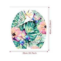 Tropical Beach Fruit Toilet Seat Stickers Full Coverage Self Adhesive Bathroom Wall Decor Stickers