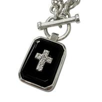 Great Justin Davis Necklace eminem D0.13ct Silver SV925 mens SNJ115 2 50 Used