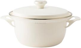 Fuji Enamel Casserole IH with EX Series IV Dish, Compatible, 20cm, Lid, Ivory, EX-20W dramblio kaulas