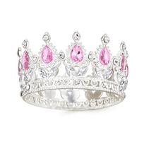 Crystal Crystal Crown Vintage Elegant Queen Crown Princess Style Crystal Rhinestone Rhinestone Headband Prom Event beige