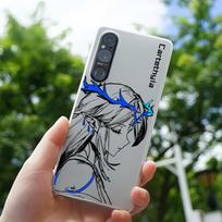 For Sony Xperia 1 II , Xperia 1 III IV V Xperia 5 II , Xperia 5 III , Xperia 10 II III V Sketch Cartethyia Hard Slim Half-wrap Phone Case Shockproof Xperia 1