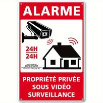 French ALARME HH PROPRIT PRIVE Sous Vido Surveillance Metal Security Warning Sign 20x30cm（7.8x11.8inch）