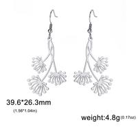 Cazador Flower Dandelion Drop Earrings for Women Aesthetic Stainless Steel Pendant Earrings Birthday Gift Wedding Jewelry 2026