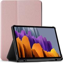 Dėklas Samsung Galaxy Tab S7 Rožinis Magnetinis Sulankstomas Uždengiamas Su Atvartu