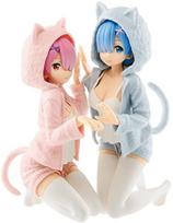 Banpresto Ichiban Kuji Life in Another Always Be With A Prize Rem Ram Figure Nyanko mode ReZero -Starting World- I'll You- & (Prize) beige
