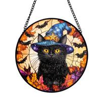 Halloween Suncatcher Stained Glass Window Decoration for Decor One Size