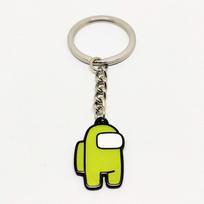 Among Crewmate Us Keyrings Car Keychains Schoolbag Buckles Xmas Kids Fans Gift šviesiai žalios spalvos