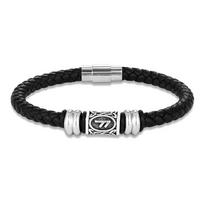 Norse Runes Leather Bracelet for Men and Women Vintage Handwoven Couple Amulet Jewelry