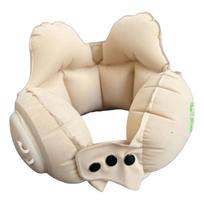 Portable Inflatable Neck Pillow Foldable Travel Pillow Neck Rest Compression Pillow  Business Trip abrikosas