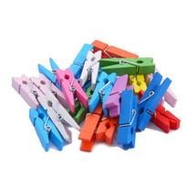 Mažas mini medinis segtukas Vestuvių vakarėlis Medinis segtukas Spalvingi segtukai Nuotraukų segtukai paklodėms Sagtukas Rankdarbių dekoravimo segtukai Sagtys ADM 35mm 50pcs blue